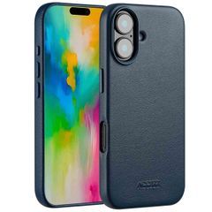 Accezz Leather Back Cover with MagSafe Apple iPhone 16 - Nightfall Blue