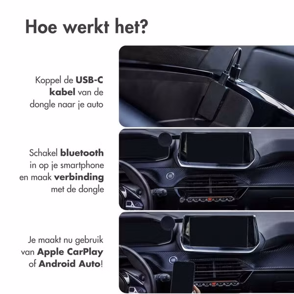 imoshion CarPlay Dongle - Voor draadloze Apple CarPlay en Android Auto