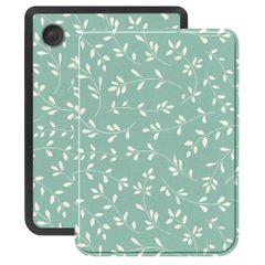 imoshion Design Slim Hard Case Bookcase Kobo Clara Colour / BW - Smoke Green Flowers