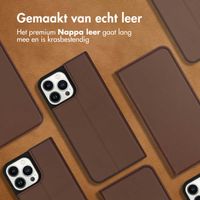 Accezz Premium Leather Slim Bookcase Apple iPhone 13 Pro Max - Bruin