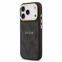 Guess Classic 4G Logo Backcover met MagSafe Apple iPhone 17 Pro - Zwart