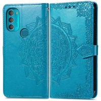 imoshion Mandala Bookcase Motorola Moto G71 - Turquoise