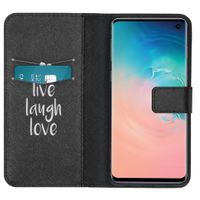 imoshion Design Softcase Bookcase Galaxy S10 - Live Laugh Love