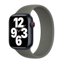 Apple Siliconen solobandje Apple Watch Series 1 - 9 / SE (38/40/41 mm) | Series 10 / 11 (42 mm) - Maat 8 - Olive