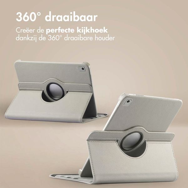 imoshion 360° draaibare Bookcase Apple iPad 9 (2021) 10.2 inch / iPad 8 (2020) 10.2 inch / iPad 7 (2019) 10.2 inch - Grijs