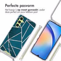 imoshion Design hoesje met koord Samsung Galaxy A34 (5G) - Petrol Green Graphic
