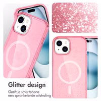imoshion Sparkle Backcover met MagSafe Apple iPhone 15 - Glitter Roze