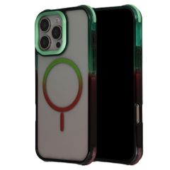 Selencia Gradient Backcover met MagSafe Apple iPhone 16 Pro Max - Groen / Bruin