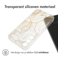 imoshion Design hoesje Samsung Galaxy S23 FE - Golden Leaves Transparant