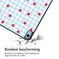imoshion Design Trifold Bookcase Apple iPad 11 (2025) 11 inch A16 / iPad 10 (2022) 10.9 inch - Cherry Check