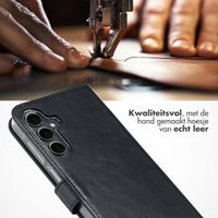 Selencia Echt Leren Bookcase Samsung Galaxy A16 - Zwart
