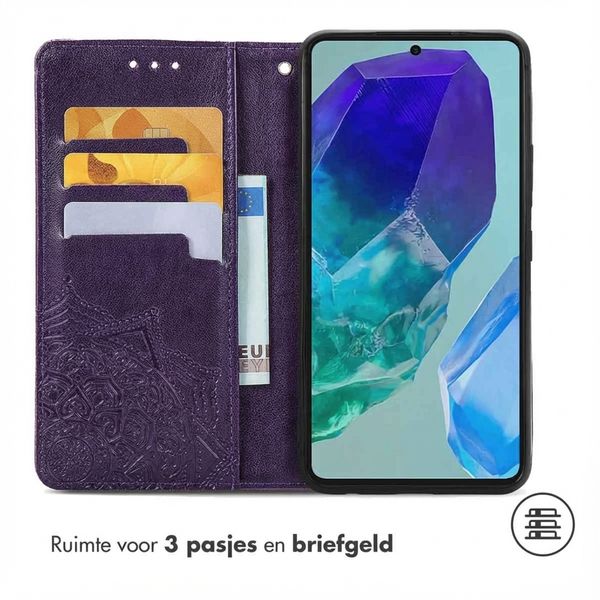 imoshion Mandala Bookcase Samsung Galaxy S24 FE - Paars
