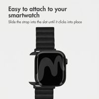 imoshion Magnetic Faux Leather Band Apple Watch | 44/45/46/49 mm - Black