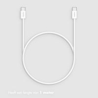 imoshion Braided USB-C naar USB-C kabel 60W 2-pack - 1 meter - Wit