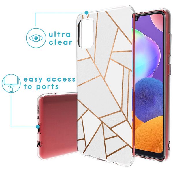 imoshion Design hoesje Samsung Galaxy A31 - White Graphic