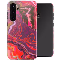 Selencia Vivid Backcover Samsung Galaxy S25 Plus - Marble Purple