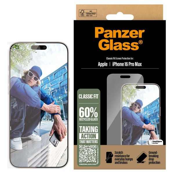 PanzerGlass Anti-Bacterial Screenprotector iPhone 16 Pro Max