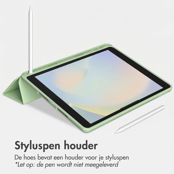Accezz Smart Silicone Bookcase Apple iPad 9 (2021) 10.2 inch / iPad 8 (2020) 10.2 inch / iPad 7 (2019) 10.2 inch - Lichtgroen