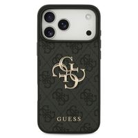 Guess 4G Metal Logo Backcover Apple iPhone 17 Pro Max - Zwart