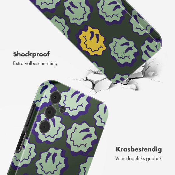 Selencia Vivid Backcover Samsung Galaxy A15 (5G) - Wavy Smiley Green