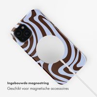 Selencia Vivid Backcover met MagSafe Apple iPhone 15 - Dream Swirl Chocolate