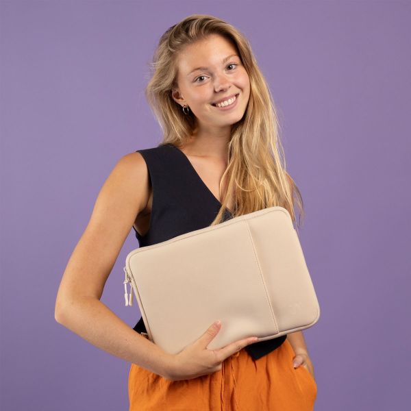 imoshion Laptop hoes 13 inch - Laptopsleeve met vak - Sandstone