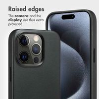 Accezz 2-in-1 Leather Bookcase with MagSafe Apple iPhone 15 Pro - Onyx Black