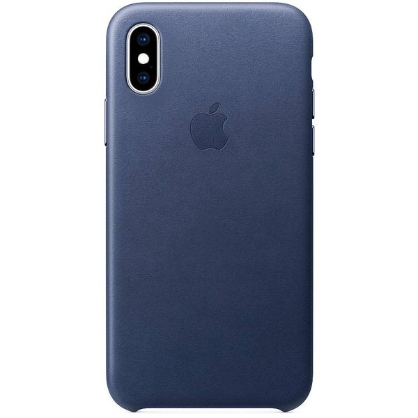 Apple Leather Backcover iPhone Xs Max - Midnight Blue