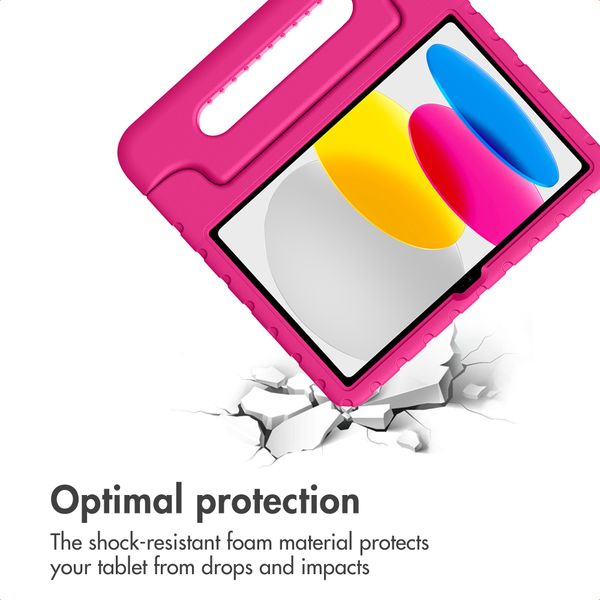 imoshion Kids-Proof Back Cover with Handle Apple iPad 11 (2025) 11 inch A16 / iPad 10 (2022) 10.9 inch - Pink