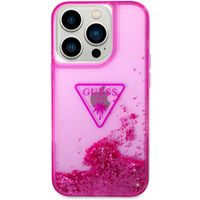 Guess Liquid Glitter Backcover iPhone 14 Pro Max - Fuchsia