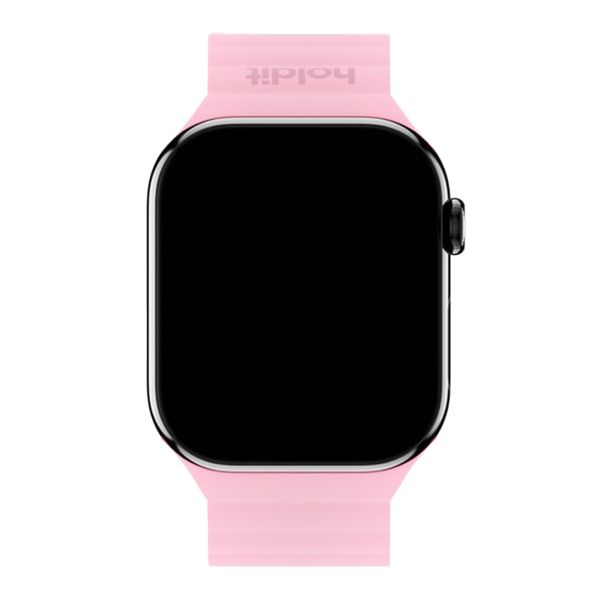 Holdit Siliconen bandje magneet Apple Watch Series 1 - 11 / SE / Ultra (44/45/46/49 mm) - Pink / Beige