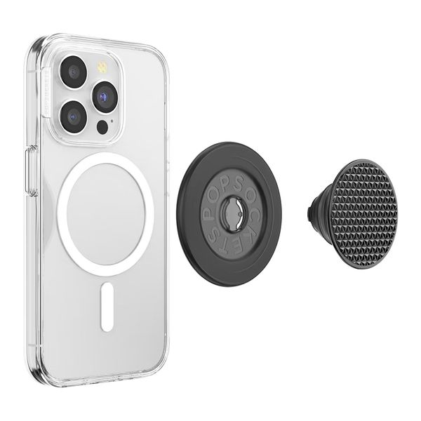 PopSockets PopGrip MagSafe Round - Triangle Knurled Black