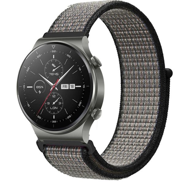 imoshion Nylon bandje Huawei Watch GT 2/ Pro / 2e Sport 46 mm - Grijs