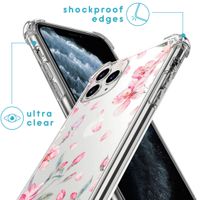 imoshion Design hoesje met koord iPhone 11 Pro Max - Bloem - Roze