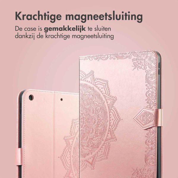 imoshion Mandala Bookcase Apple iPad 6 (2018) 9.7 inch / iPad 5 (2017) 9.7 inch / Air 2 (2014)/Air 1 (2013) - Rose Gold