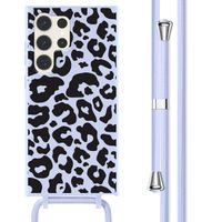 imoshion Siliconen design hoesje met koord Samsung Galaxy S23 Ultra - Animal Lila