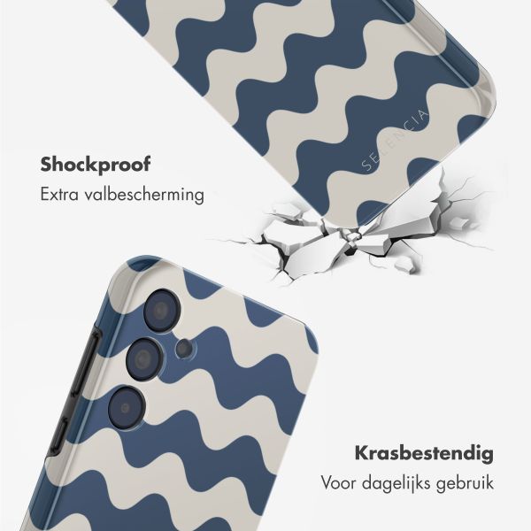 Selencia Vivid Backcover Samsung Galaxy A35 - Wave Vibes Classic Blue