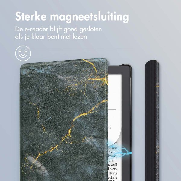 imoshion Design Slim Hard Case Bookcase Pocketbook Verse Lite - Black Marble