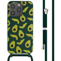 imoshion Siliconen design hoesje met koord iPhone 15 Pro - Avocado Green