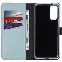 Selencia Echt Leren Bookcase Samsung Galaxy S20 - Air Blue