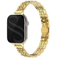 Selencia Slim Steel Jubilee Inspired Link Band Apple Watch | 38/40/41/42 mm - Gold