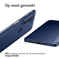 imoshion Carbon Softcase Backcover Motorola Moto G31 - Blauw