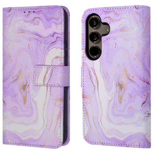 imoshion Design Bookcase Samsung Galaxy S24 - Purple Marble