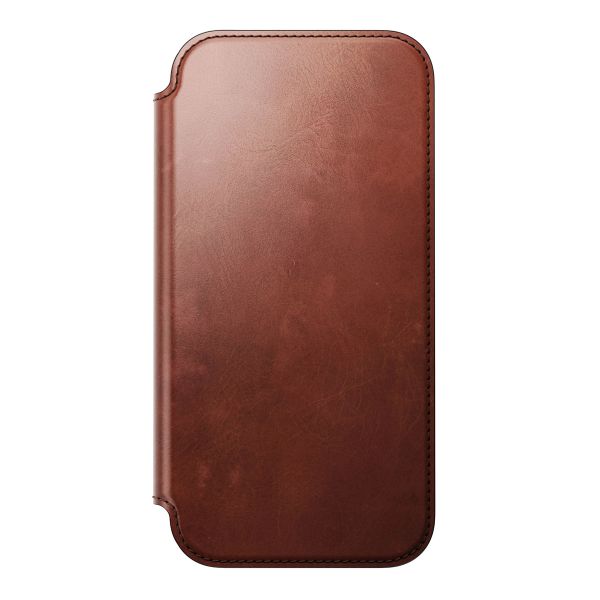 Nomad Modern Horween Leather Folio Bookcase met MagSafe Apple iPhone 17 Pro Max - Olde Dublin