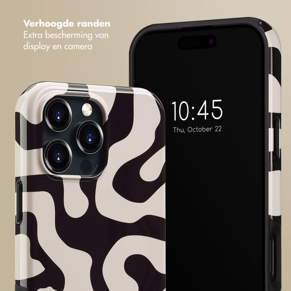 Selencia Vivid Backcover met MagSafe Apple iPhone 16 Pro Max - Art Wave Black