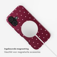 Selencia Vivid Backcover met MagSafe Apple iPhone 17 - Happy Dots Burgundy