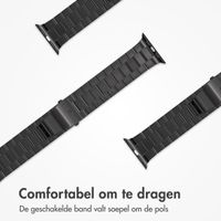 imoshion Stalen bandje Apple Watch Series 1 t/m 9 / SE (38/40/41 mm) | Series 10 (42 mm) - Zwart