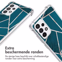 imoshion Design hoesje met koord Samsung Galaxy A52(s) (5G/4G) - Petrol Green Graphic