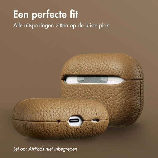 Accezz Echt Leren Case AirPods Pro 2 - Taupe