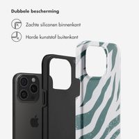 Selencia Vivid Backcover Apple iPhone 15 Pro - Colorful Zebra Pine Blue